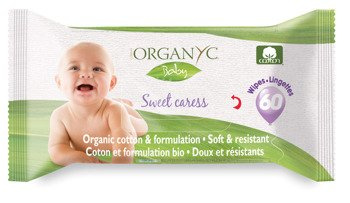 Chusteczki nawilżane z bio-bawełny dla dzieci i niemowląt 60 szt.