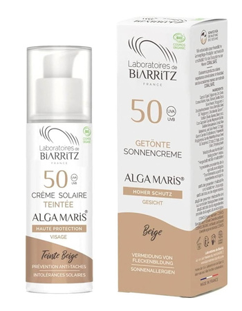 ALGA MARIS® Tonowany krem przeciwsłoneczny do twarzy BEŻ SPF 50