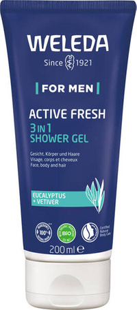 Żel pod prysznic dla mężczyzn ACTIVE FRESH 3w1 z eukaliptusem i wetywerią