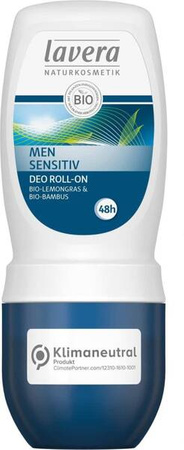 MEN SENSITIV 48h dezodorant roll-on z bio-trawą cytrynową i bio-bambusem